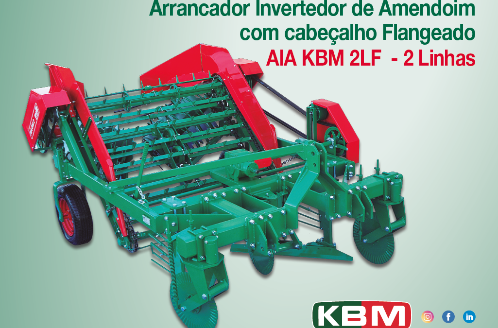 Arrancador Invertedor de Amendoim com Cabeçalho Flangeado – AIA KBM 2LF – 2 linhas
