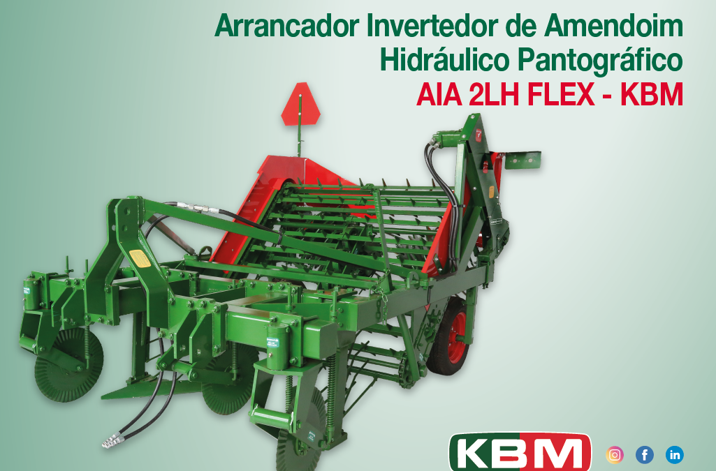 Arrancador Invertedor de Amendoim Hidráulico Flangeado – AIA KBM 2LHF – 2 linhas