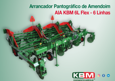 Arrancador Pantográfico de Amendoim – AIA KBM 6L Flex – 6 linhas